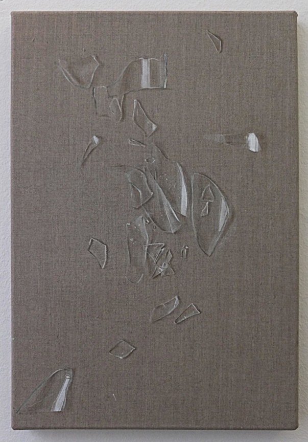 , HELENE APPEL,&nbsp;Broken Glass, 2013, Watercolor and Acrylic on linen, 18.3 x 12.2 in (46.5 x 31 cm)