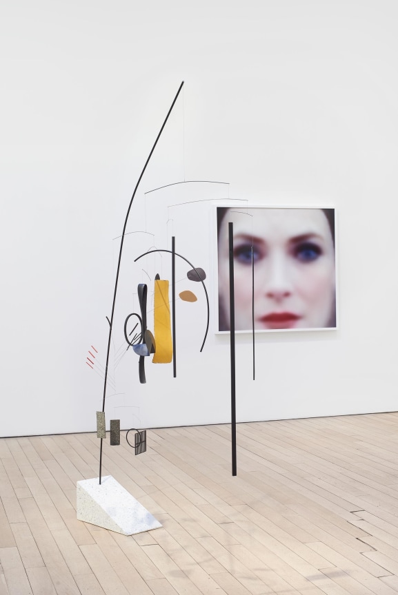 installation view of several artworks