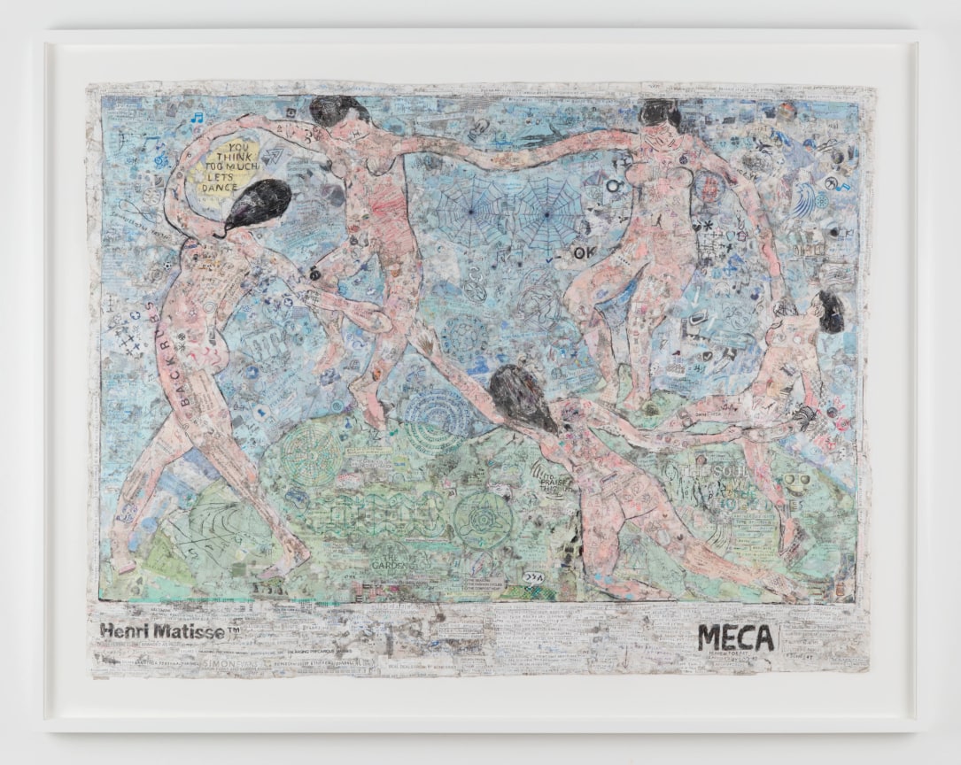 Collaged, mixed media depiction of Henri Matisse's The Dance by SIMON EVANS&trade;.