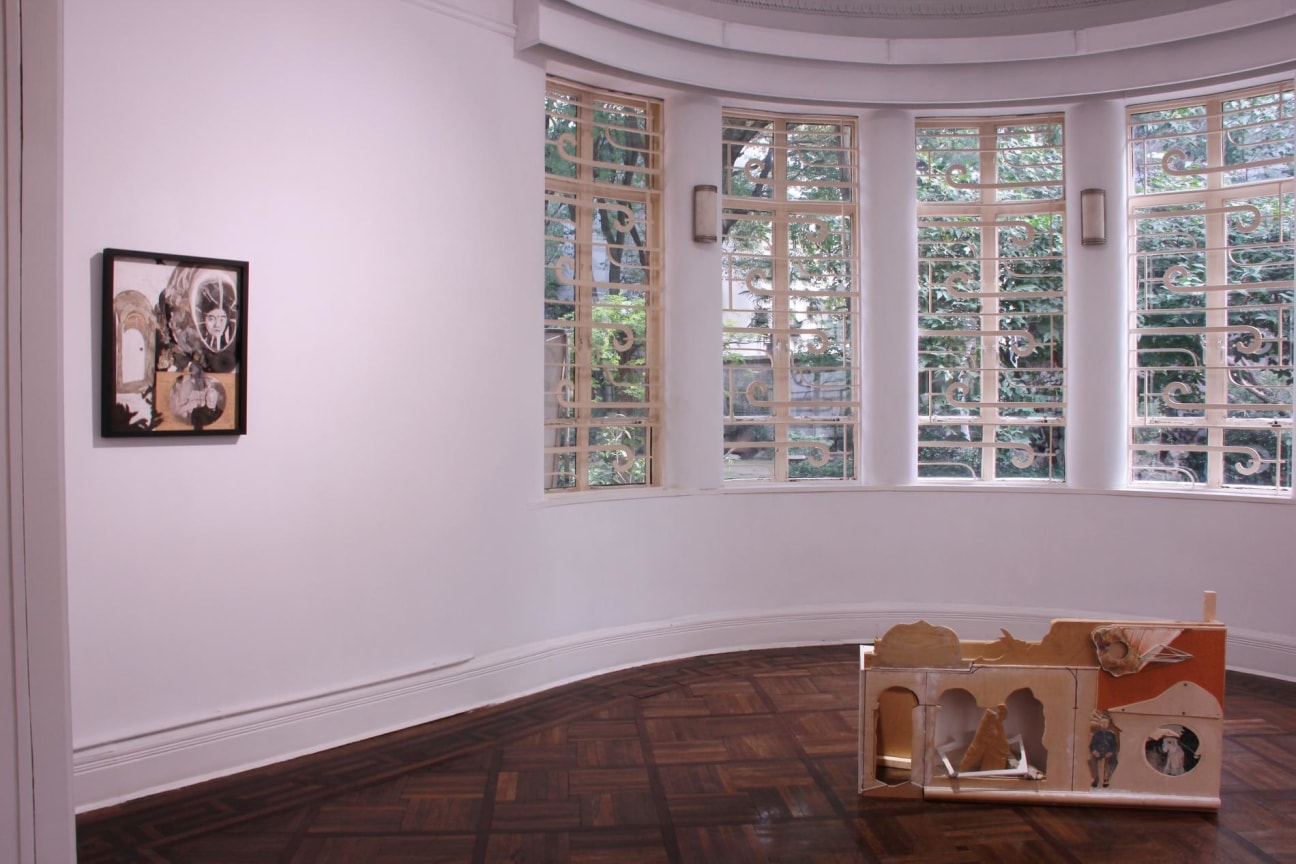 installation view of two artworks