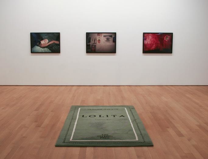 installation view of four artworks