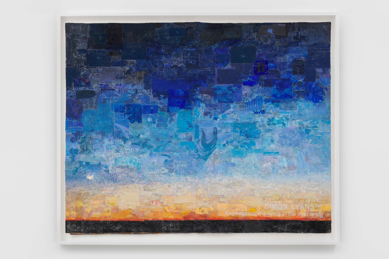 Illustration of a gradient blue and orange sunset by SIMON EVANS &trade;.