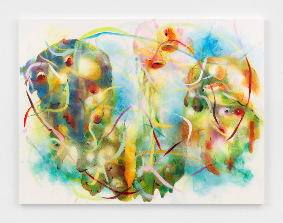 Image of a Matthew Ritchie oil and ink on canvas.