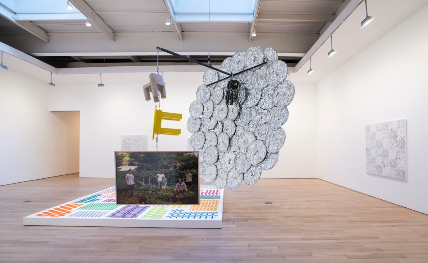 large mobile with random objects