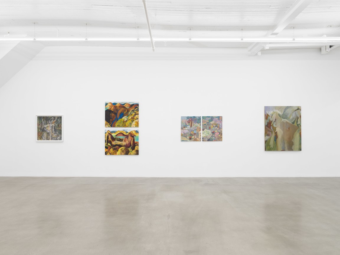 Installation view, Arcadia and Elsewhere, James Cohan, 291 Grand Street, NY, January 12 - February 10, 2024