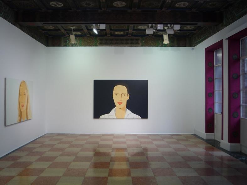 installation view of two artworks