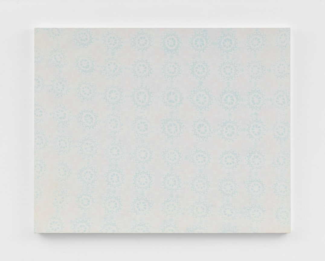 Image of an untitled artwork by Michelle Grabner consisting of gesso and acrylic gouache on canvas and panel