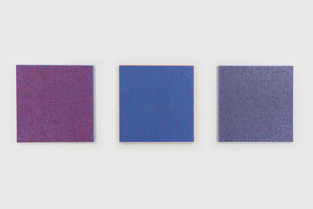 SPENCER FINCH  Optical Study (red/blue/violet), 2022