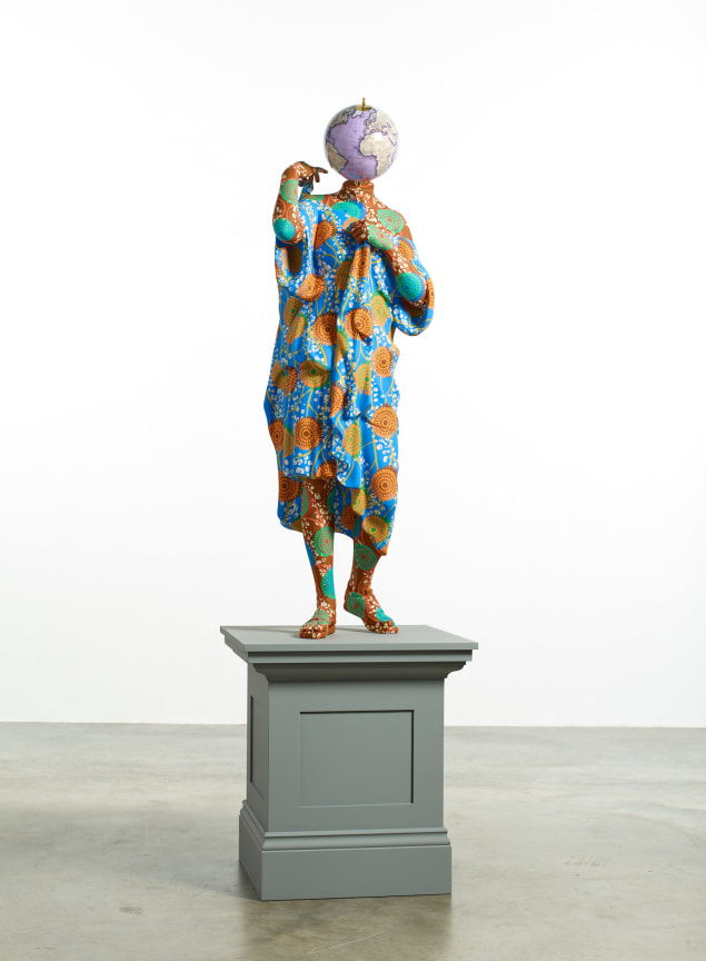 Fiberglass sculpture with hand-painted Ducth wax pattern