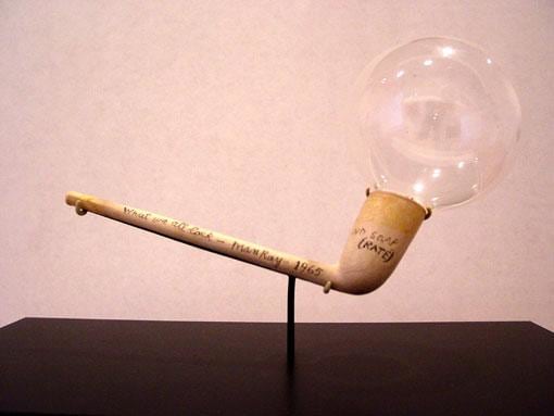 pipe with a bubble coming out of its bowl