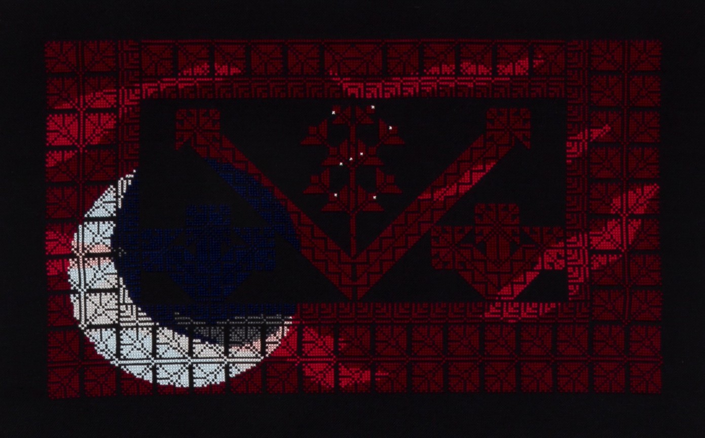 black clothe with colorful embroidery