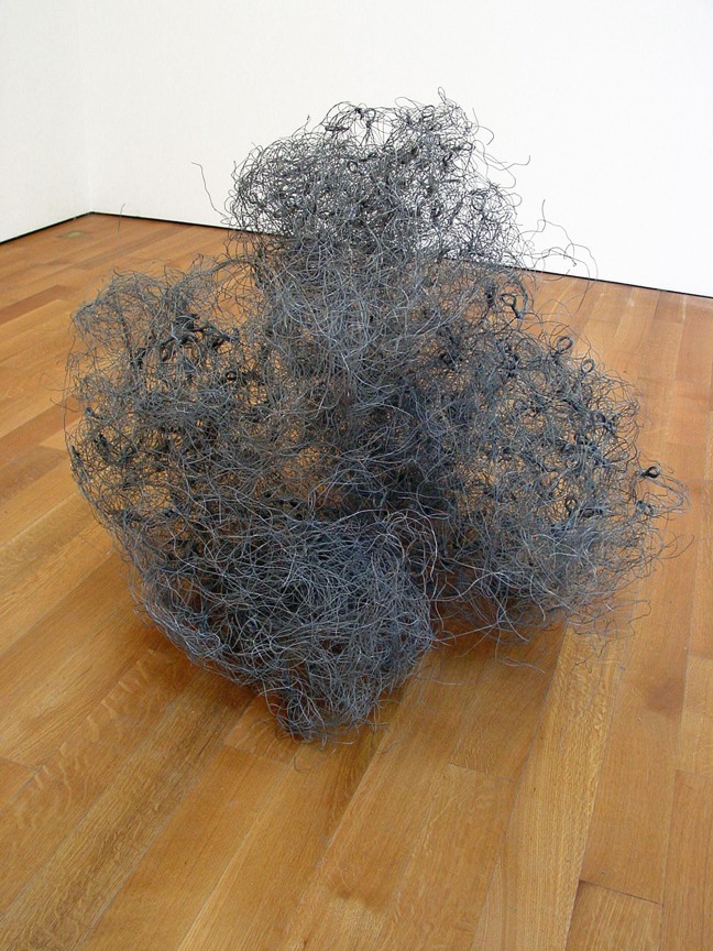 knotted and tangled nickel wire