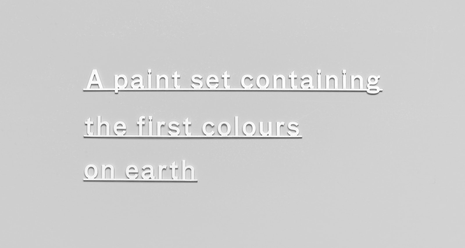 Image of KATIE PATERSON's Ideas (A paint set containing the first colours on earth)&nbsp;, 2021