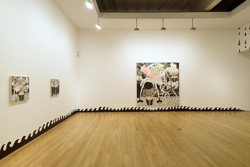 installation view of several of Trenton's works