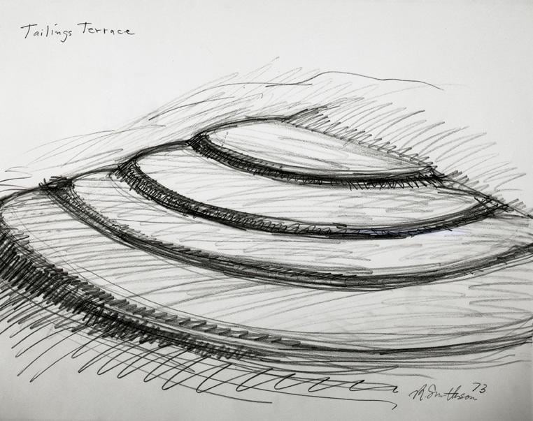 Image of Robert Smithson's Tailings Terrace (TP10), 1973