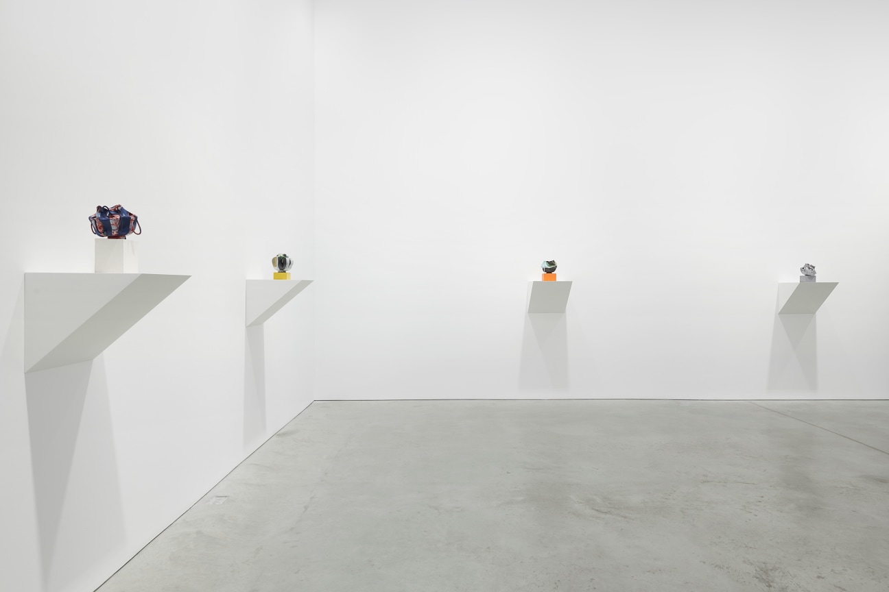 view of four small artworks