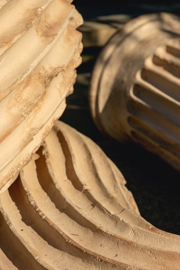 Detail of an artwork that resembles a Greek Corinthian