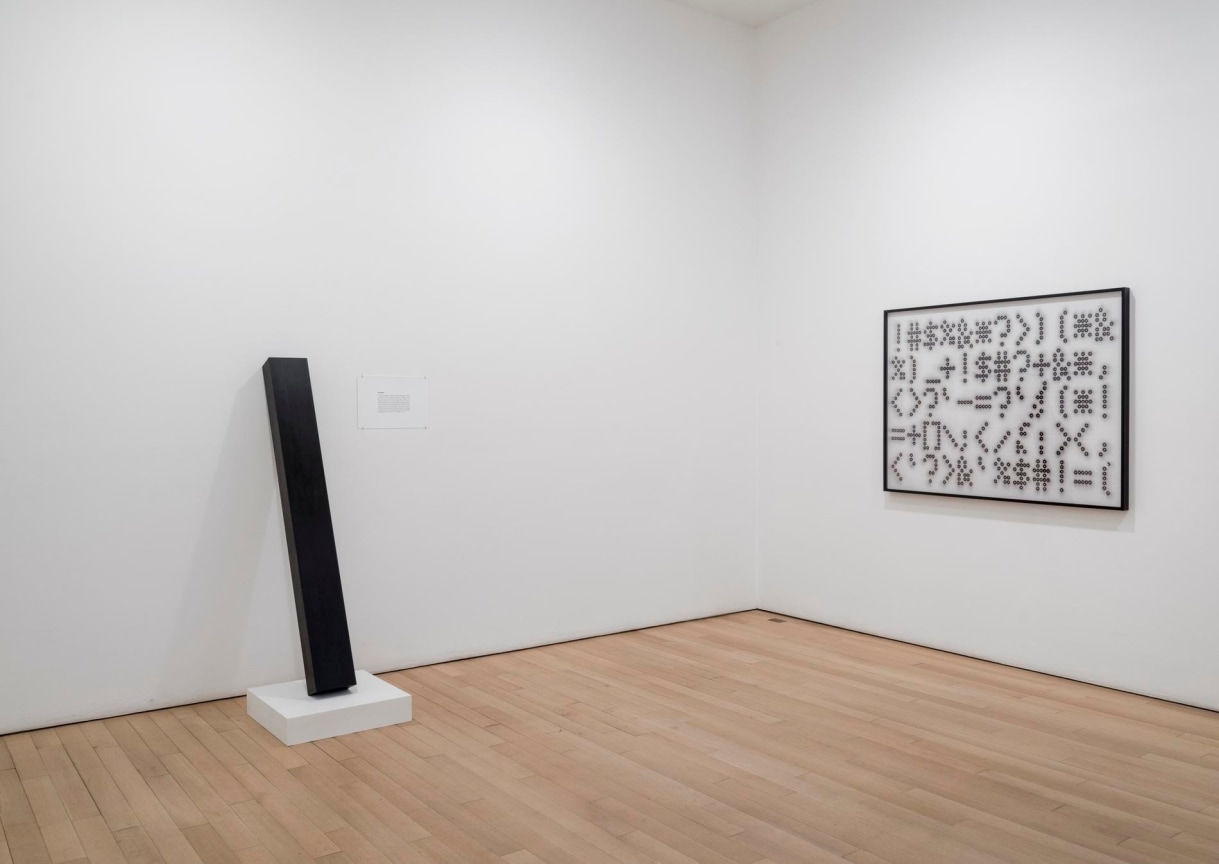 installation view of two artworks