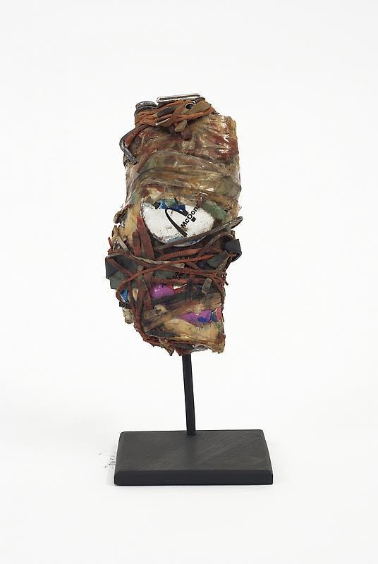 Image of PHILADELPHIA WIREMAN's Untitled (wire, rubberbands, McDonald&rsquo;s pin) c. 1970-5