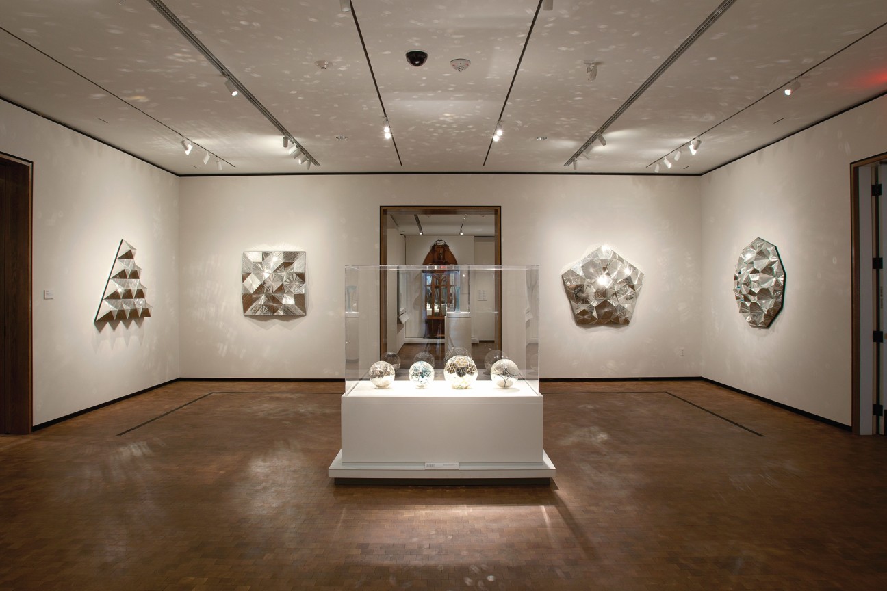 Installation view,&nbsp;Monir Shahroudy Farmanfarmaian: Infinite Possibility. Mirror Works and Drawings, 1974-2014, Chrysler Museum of Art, Norfolk, VA, March 16 - July 30, 2017