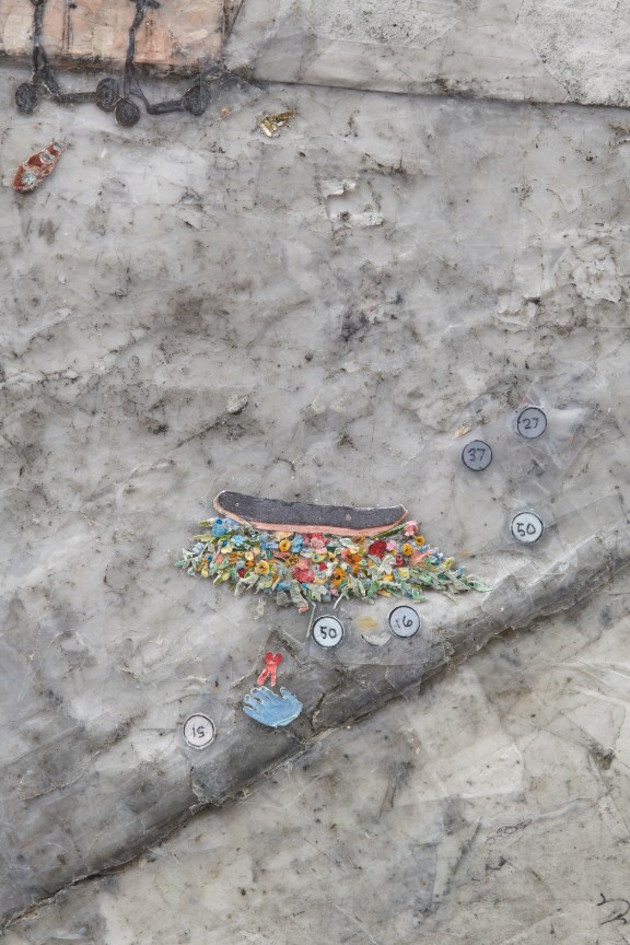 close up of multimedia collage