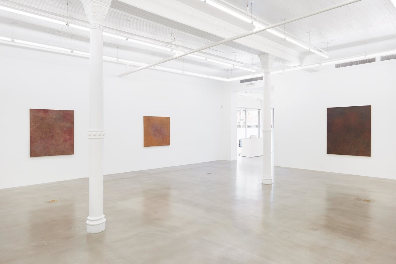 installation view of three artworks