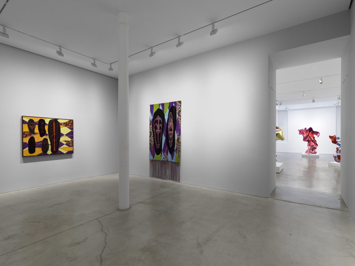 Installation view,&nbsp;Yinka Shonibare CBE: Boomerang: Returning to African Abstraction,&nbsp;James Cohan, 48 Walker Street, NY, October 26 - December 22, 2023.