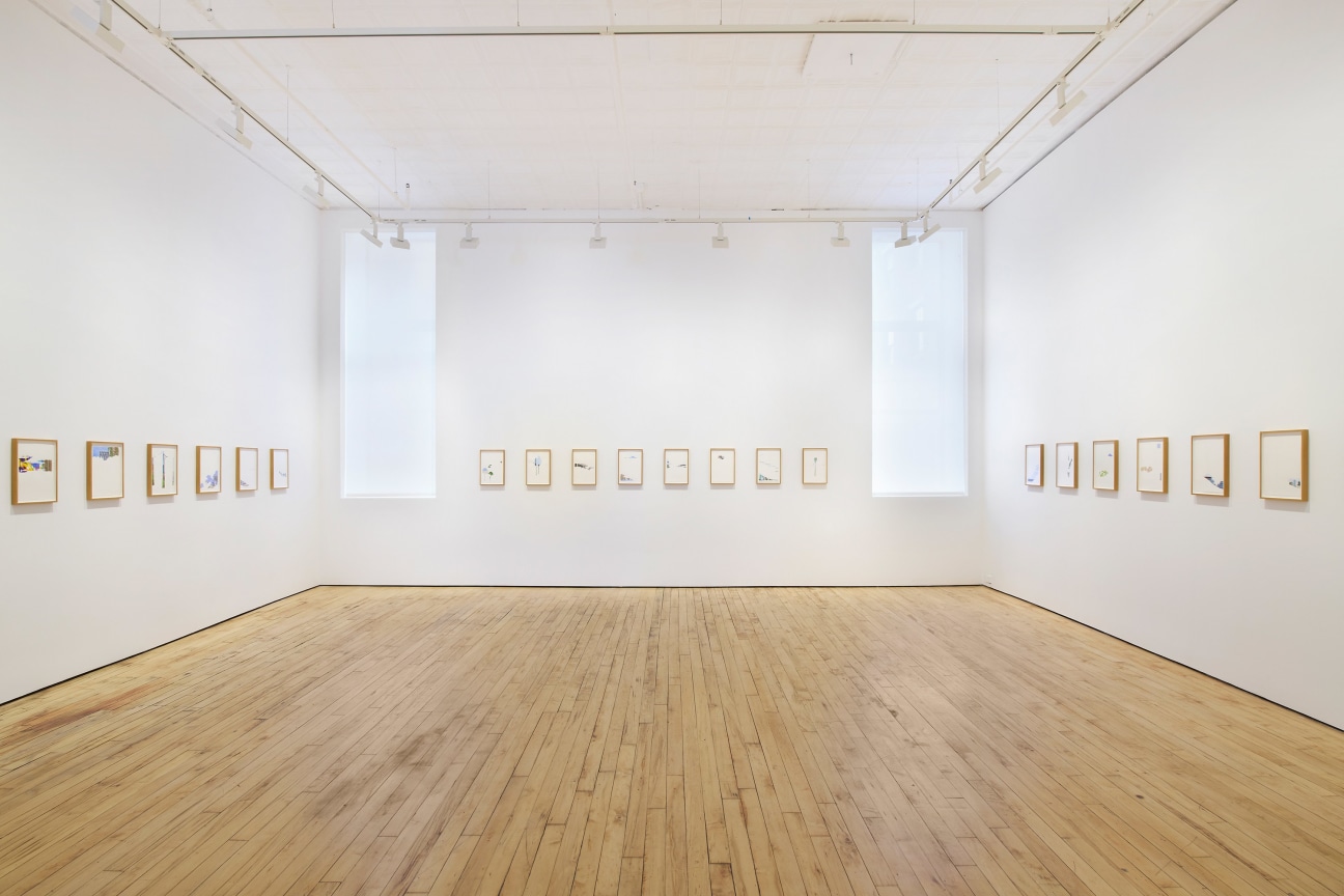 Installation view, Spencer Finch,&nbsp;One Hundred Famous Views of New York City (After Hiroshige),&nbsp;James Cohan, New York, NY, September 5 - October 4, 2025