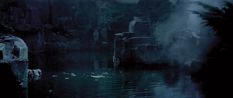 image of a body of water in the darkness