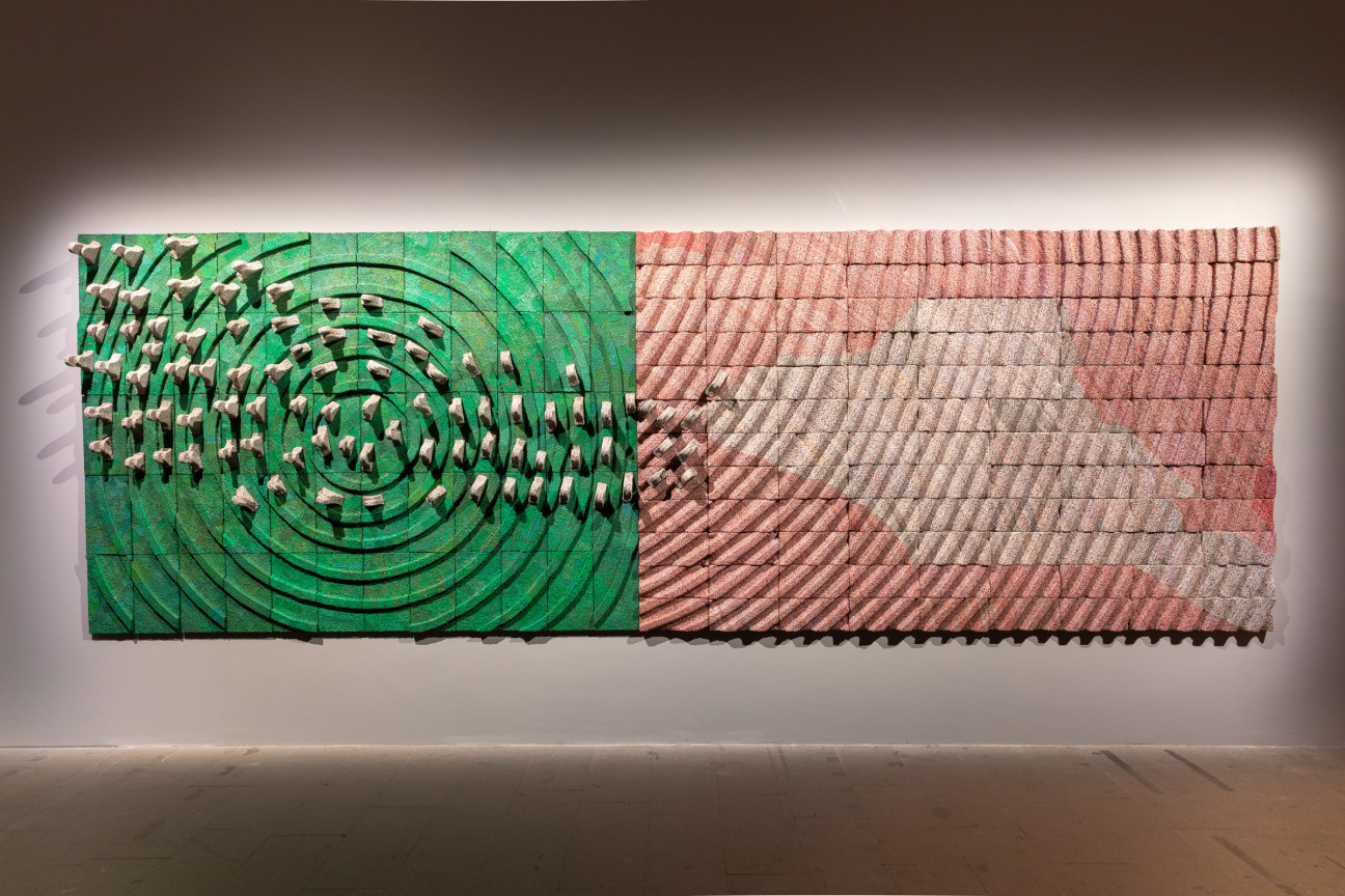 Installation view, Elias Sime,&nbsp;Venice Biennale, The Milk of Dreams, Venice, Italy, April 23 - November 27, 2022.