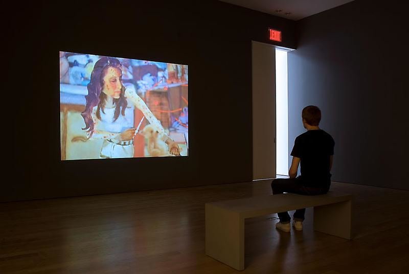 video of woman harming herself