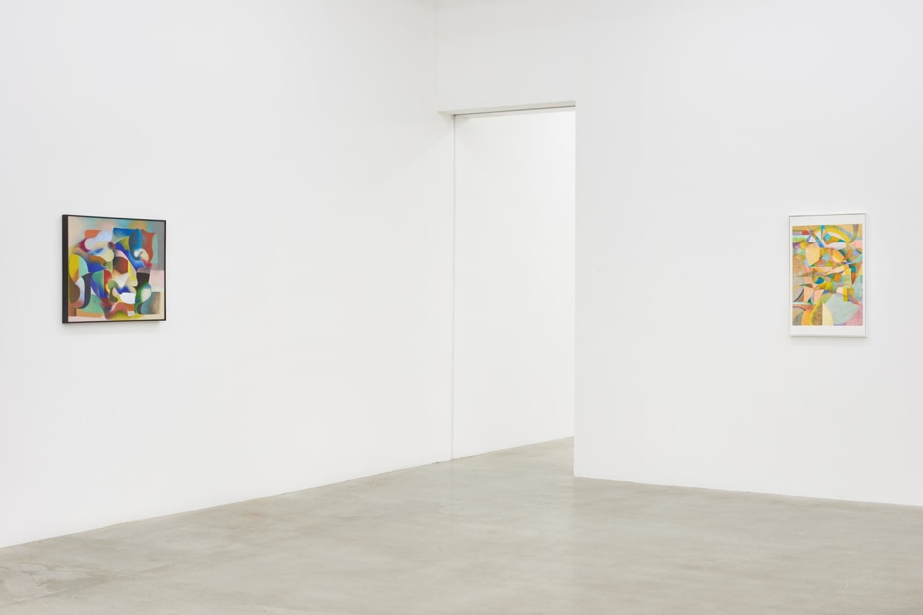 installation view of two artworks