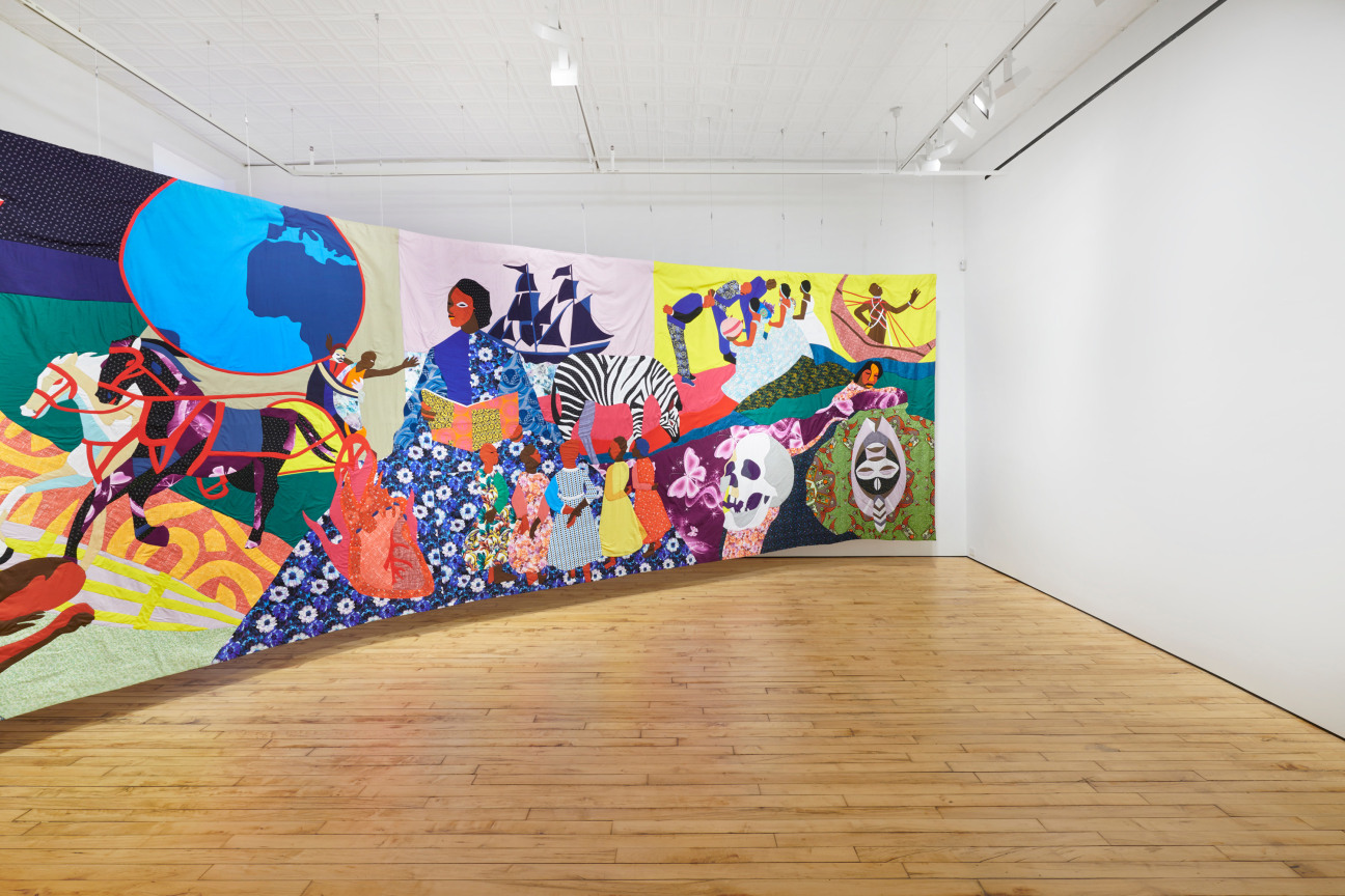 view of a large tapestry