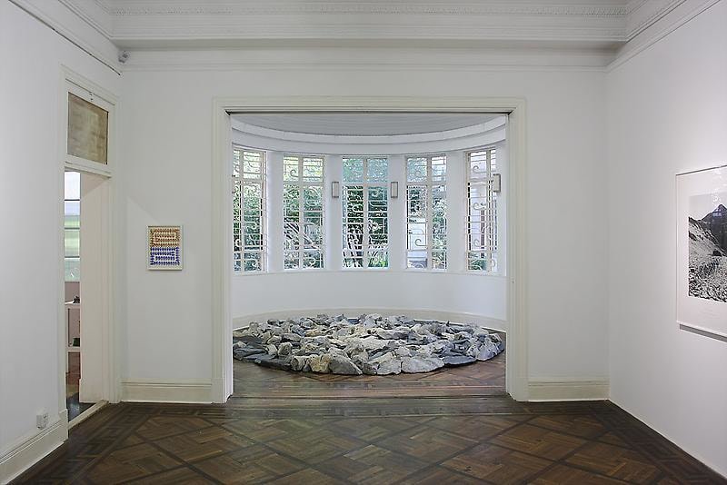 installation view of several artworks