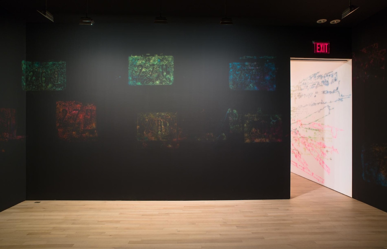 Installation view of wall art