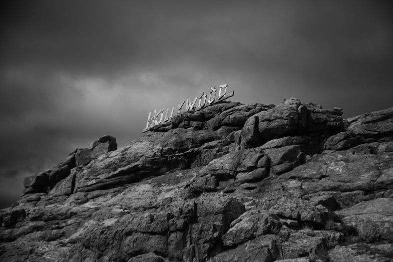 wooden &quot;Hollywood&quot; sign