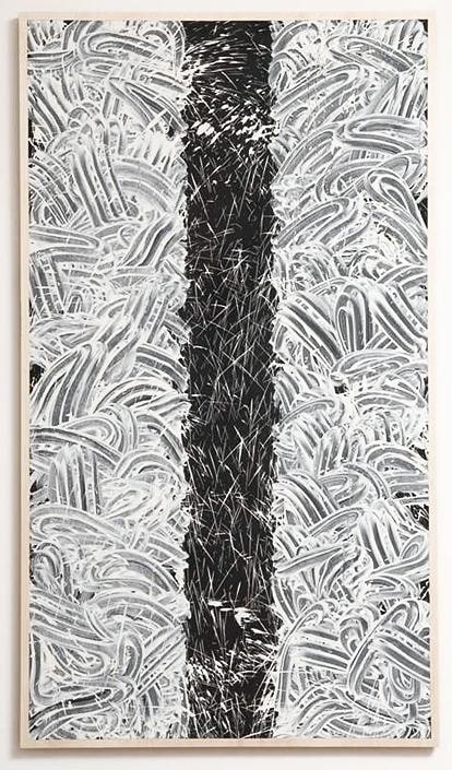 China Clay with acrylic medium and paint on wood