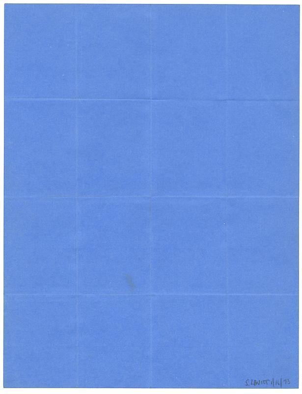 piece ofpaper that was noticeably folded into a small square before being unfolded