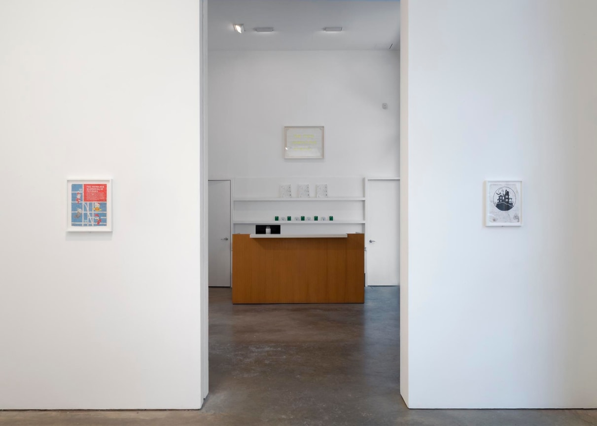 installation view of reception area