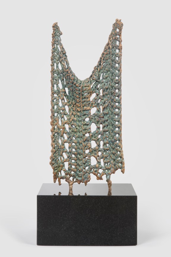 Semi-Oxidized Bronze and black marble sculpture