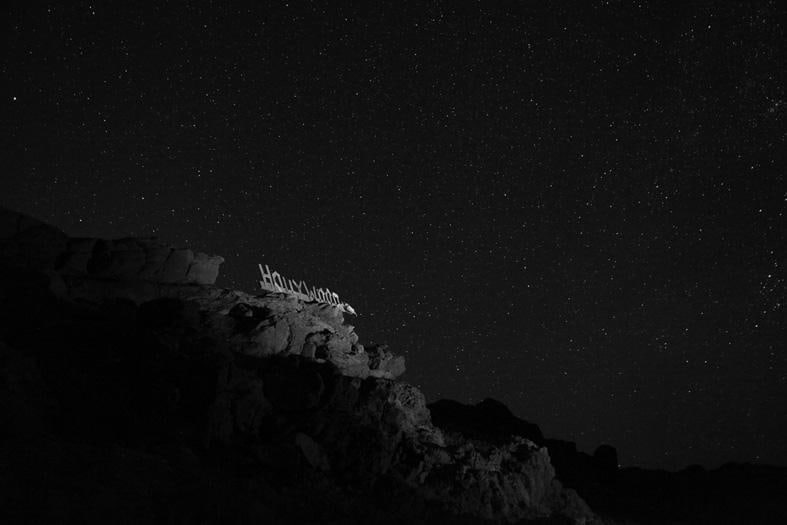wooden &quot;Hollywood&quot; sign