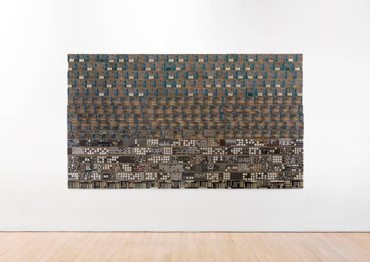 surface composed of electronic components