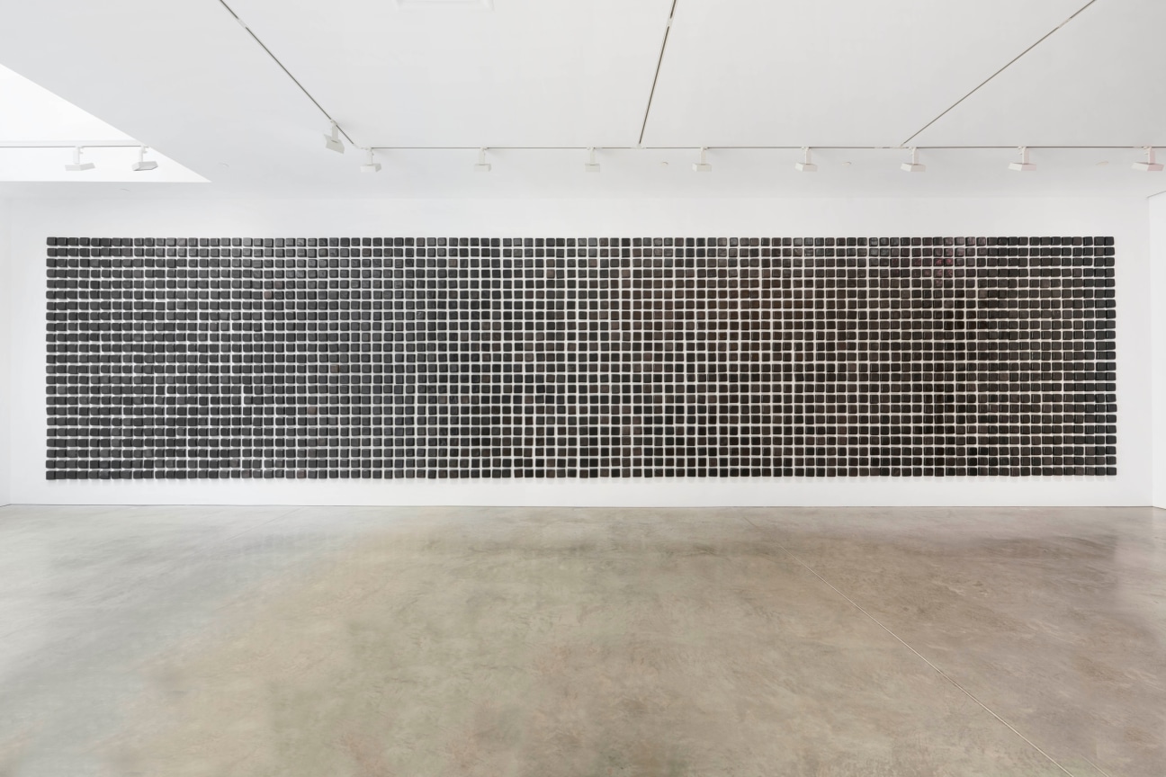 large grid on a wall