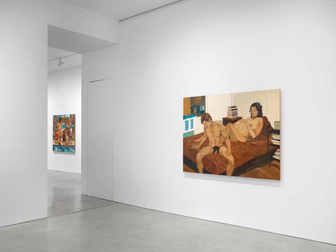 gallery view of an artwork with an entryway to the next room beside it