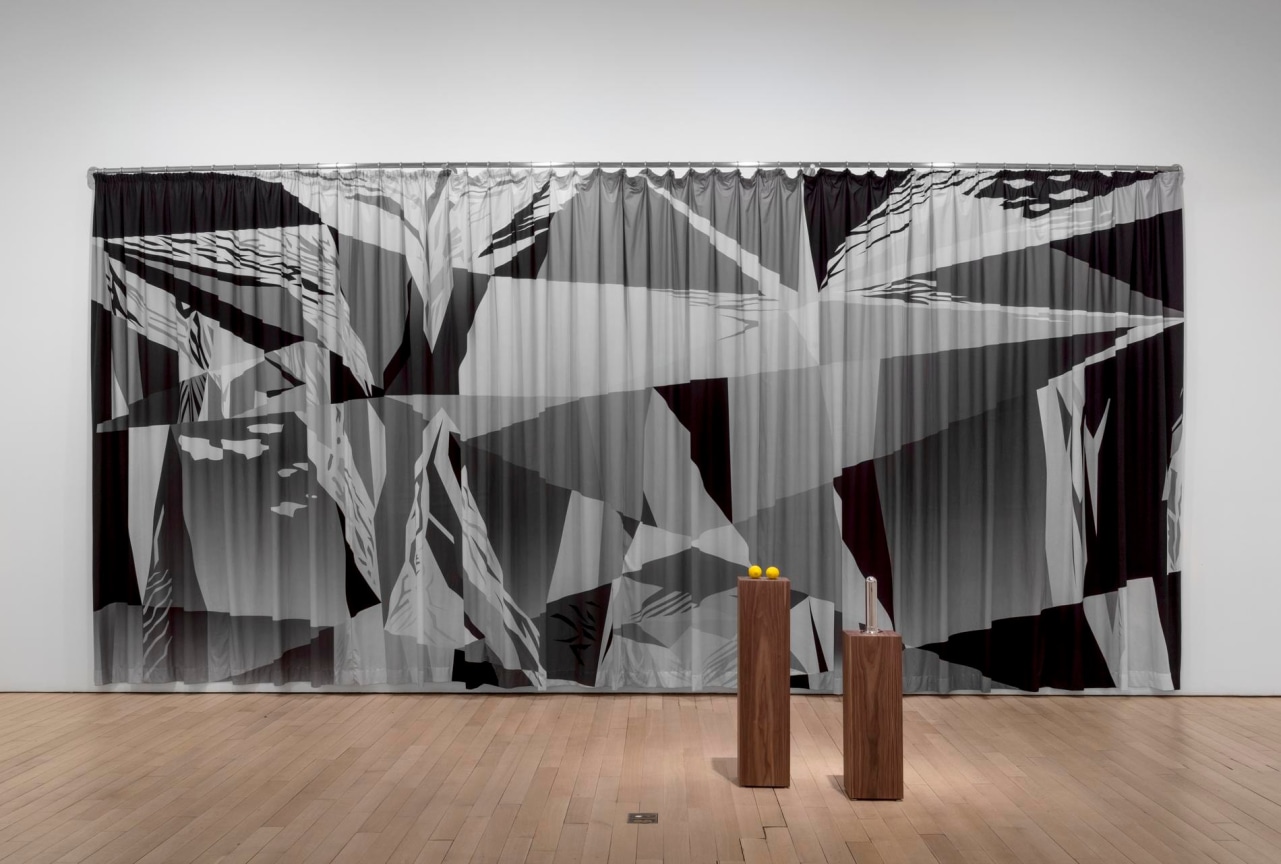 installation view of three artworks