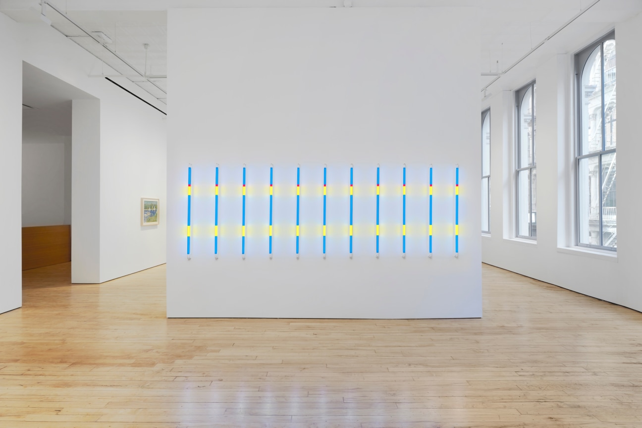 Installation view of Spencer Finch:We send the wave to find the wave at James Cohan Gallery 52 Walker Street