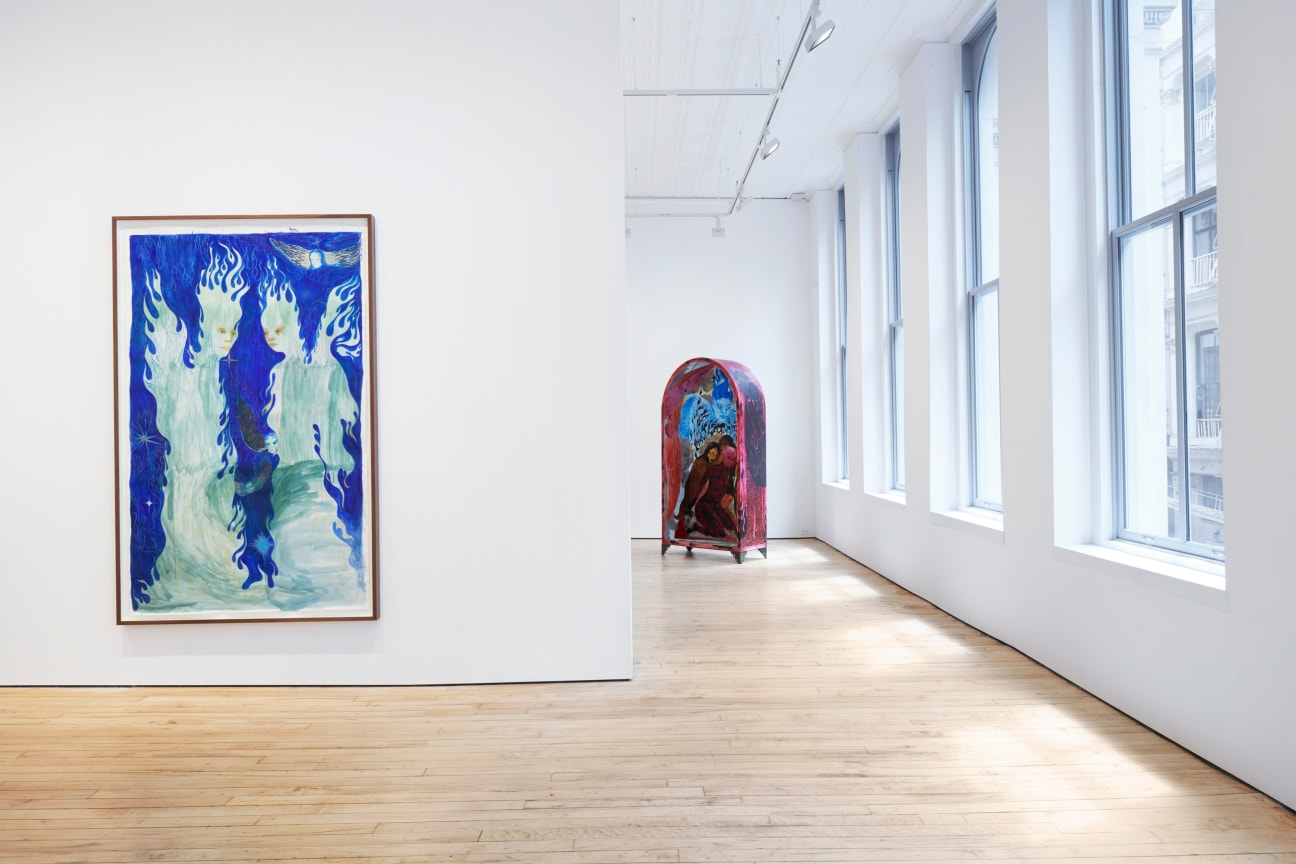 view of two artworks