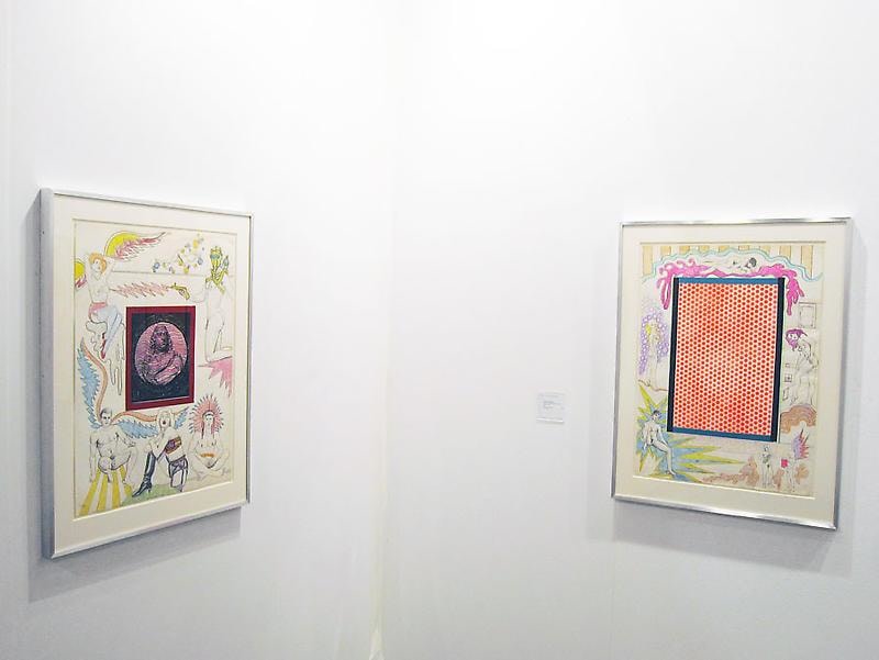 installation view of two artworks