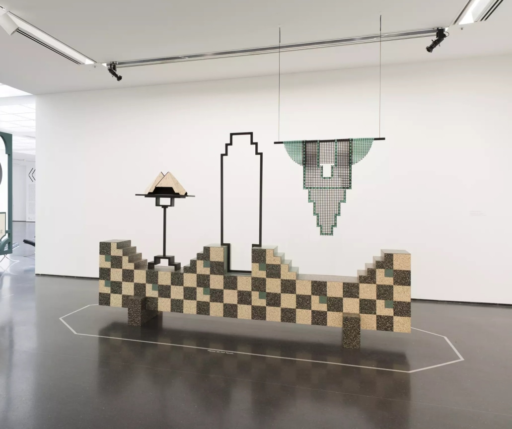 Image of an installation shot of Diane Simpson's work.