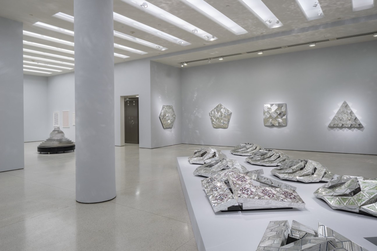 Installation view,&nbsp;Monir Shahroudy Farmanfarmaian,&nbsp;Infinite Possibility. Mirror Works and Drawings 1974&ndash;2014, Solomon R. Guggenheim Museum, March 13 - June 3, 2015, Photograph by David Heald. &copy;&nbsp;Solomon R. Guggenheim Foundation, New York.